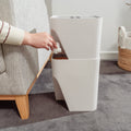 Premium Stackable Plastic Kitchen Trash Bin Set – 12L & 18L, 2 Piece