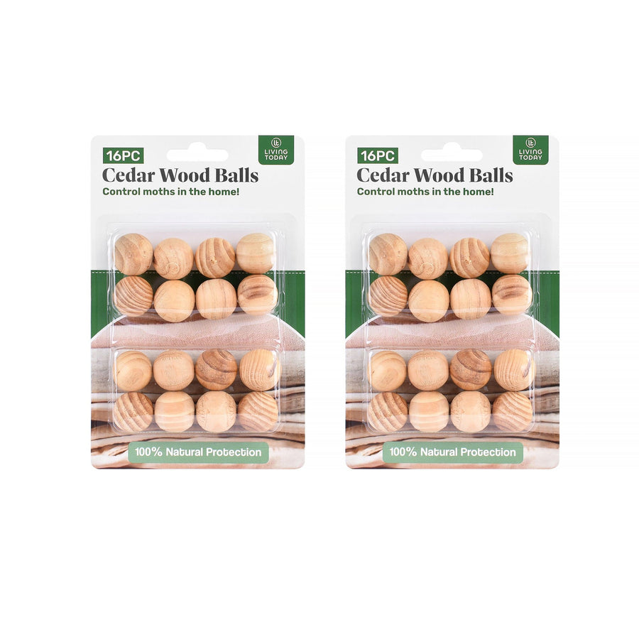 Premium Living Today Cedar Wood Balls Natural Scented Moth Repellent - 32pcs