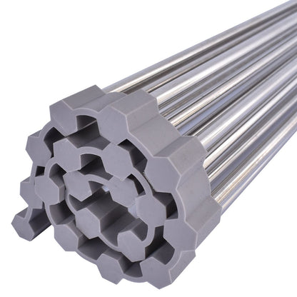 Silver Over Sink Draining Rack, 18pcs, 36 x 47cm, Space-Saving, Rust Resistant