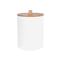 Bamboo Lid Cotton Swab Canister - Stylish Bathroom Organizer - SuperSaverAU - view 1
