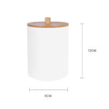 Bamboo Lid Cotton Swab Canister - Stylish Bathroom Organizer - SuperSaverAU - view 3