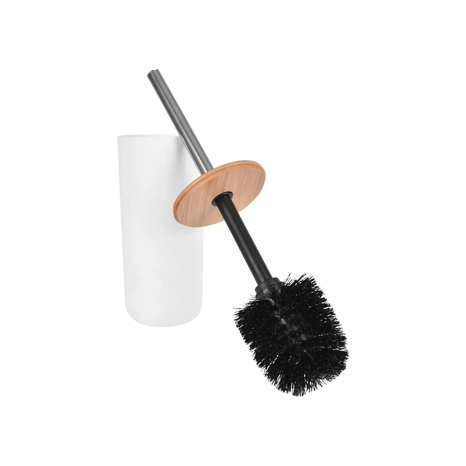 2 Pcs Bamboo-Lid Toilet Brush – Clevinger Collection, BPA-Free - SuperSaverAU - view 3