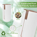 Bamboo Lid Toilet Roll Storage Holder - Eco-Friendly, 14 x 14 x 33cm - SuperSaverAU - view 2