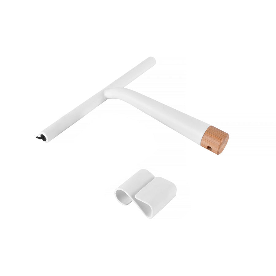 Clevinger Bamboo Base Shower Squeegee with Holder, 25 x 22 x 4cm, Streak-Free Finish - SuperSaverAU - view 1