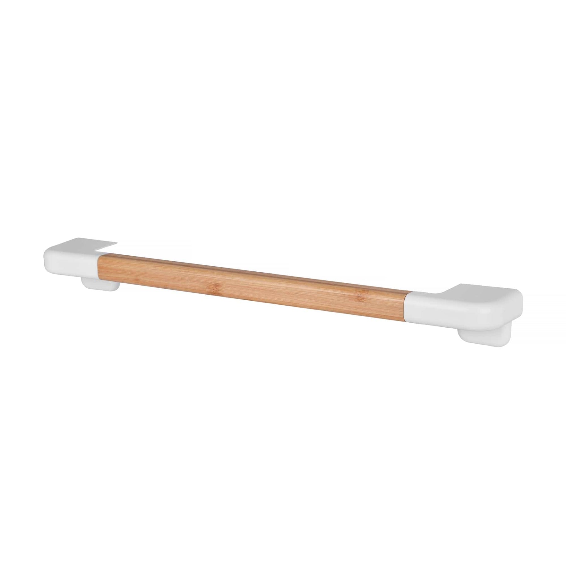 2 Pcs Bamboo Wall Mounted Bathroom Towel Rail 60cm Wide Towel Holder Rack