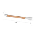 2 Pcs Bamboo Wall Mounted Bathroom Towel Rail 60cm Wide Towel Holder Rack