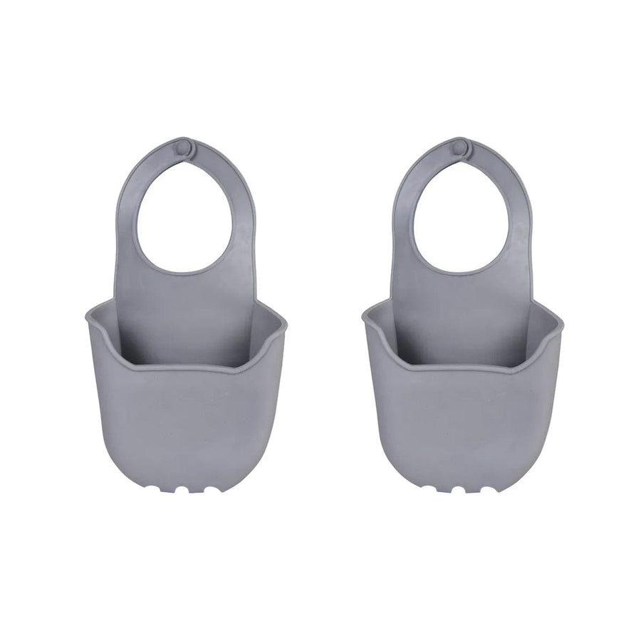Premium Silicone Sink Caddy Sponge Rack – 2 Pack with Adjustable Hooks
