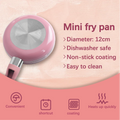 12cm Non Stick Mini Aluminium Frying Pan - Dishwasher Safe, Ergonomic Handle - SuperSaverAU - view 2