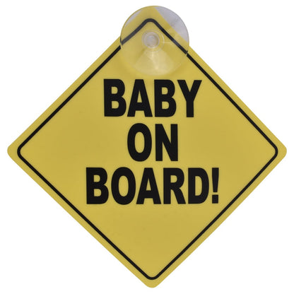 2 Pcs Baby On Board Car Safety Sign 13x13cm for Child Safety