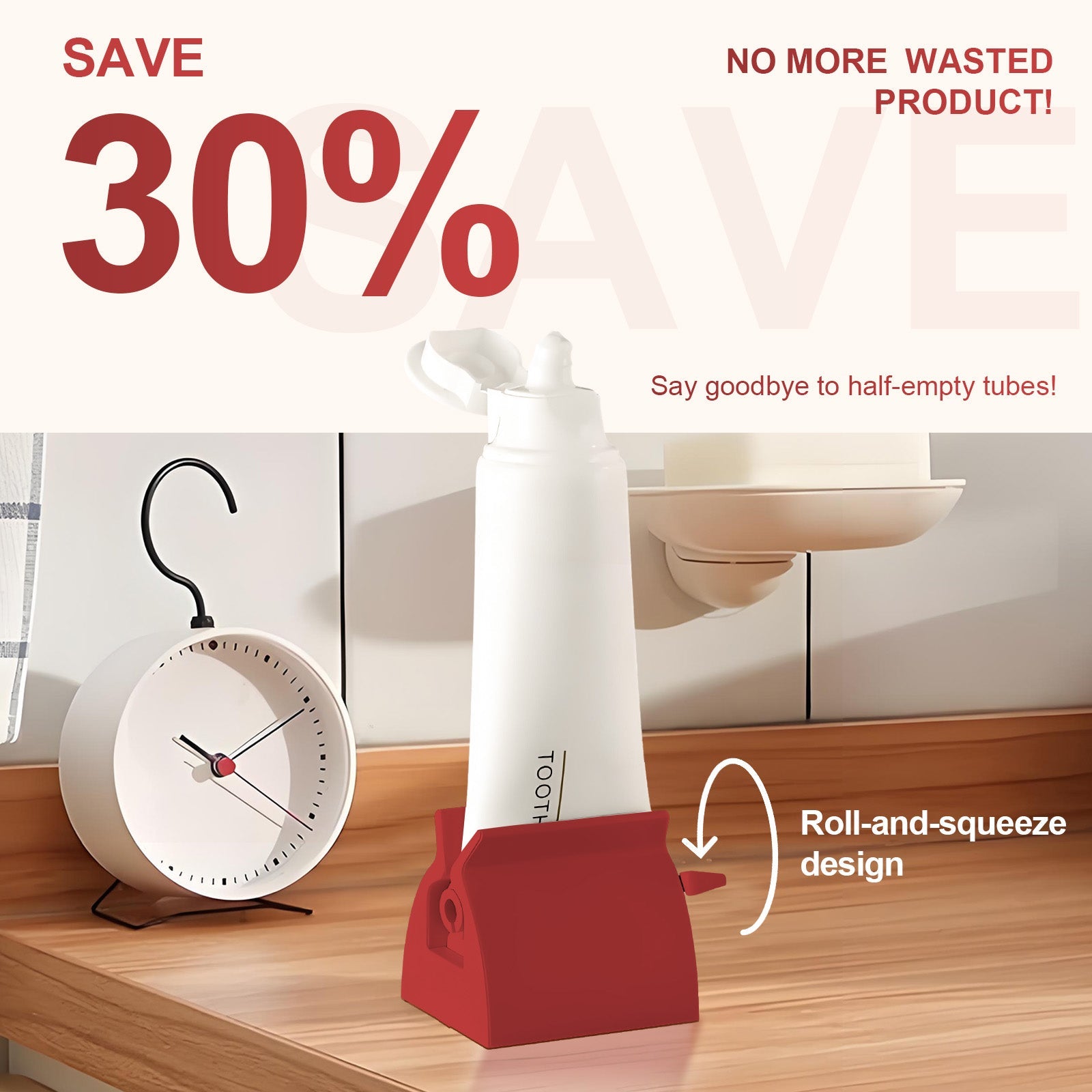 2Pcs Toothpaste Rolling Dispensers Squeezer, 6.5x5x4 cm, Non-Slip Base, Travel-Friendly - SuperSaverAU - view 4