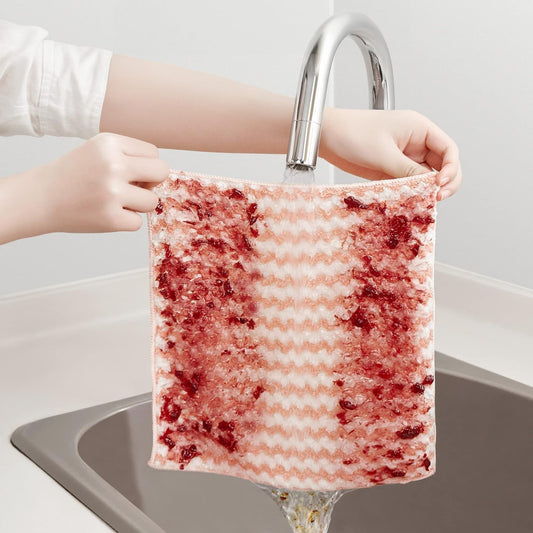 10 Pcs Super Absorbent Reusable Microfibre Cleaning Cloths 30 x 30 cm