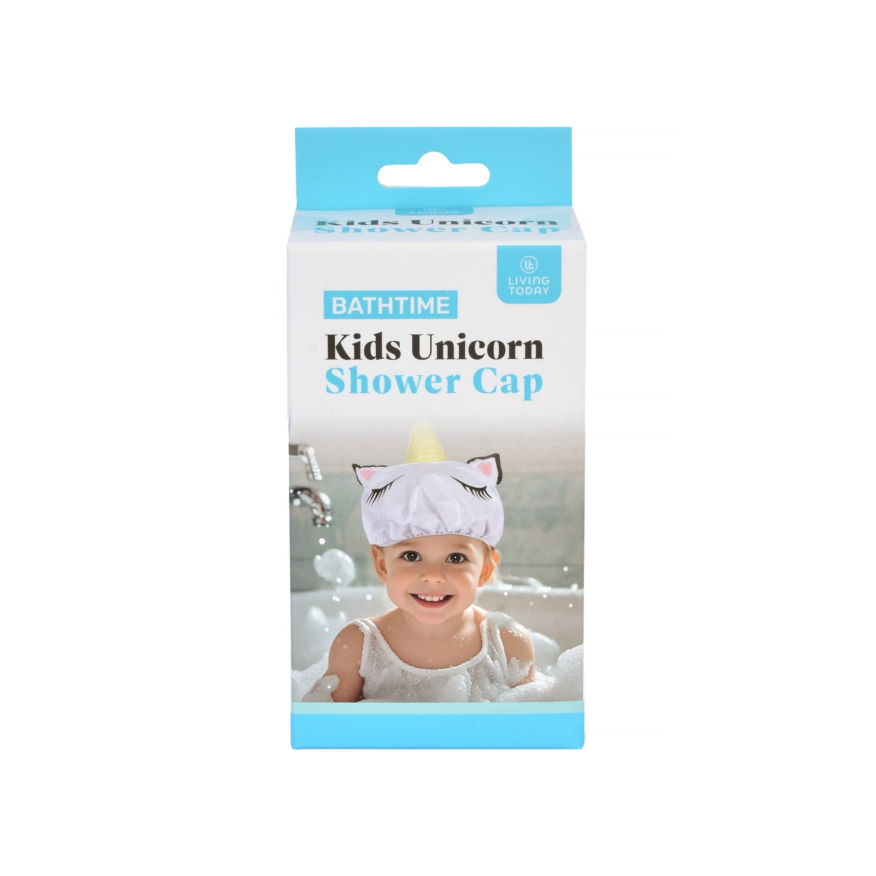 Kids Unicorn Shower Cap - 100% Phthalate-Free PVC, Elasticated Fit, Whimsical Design - SuperSaverAU - view 2