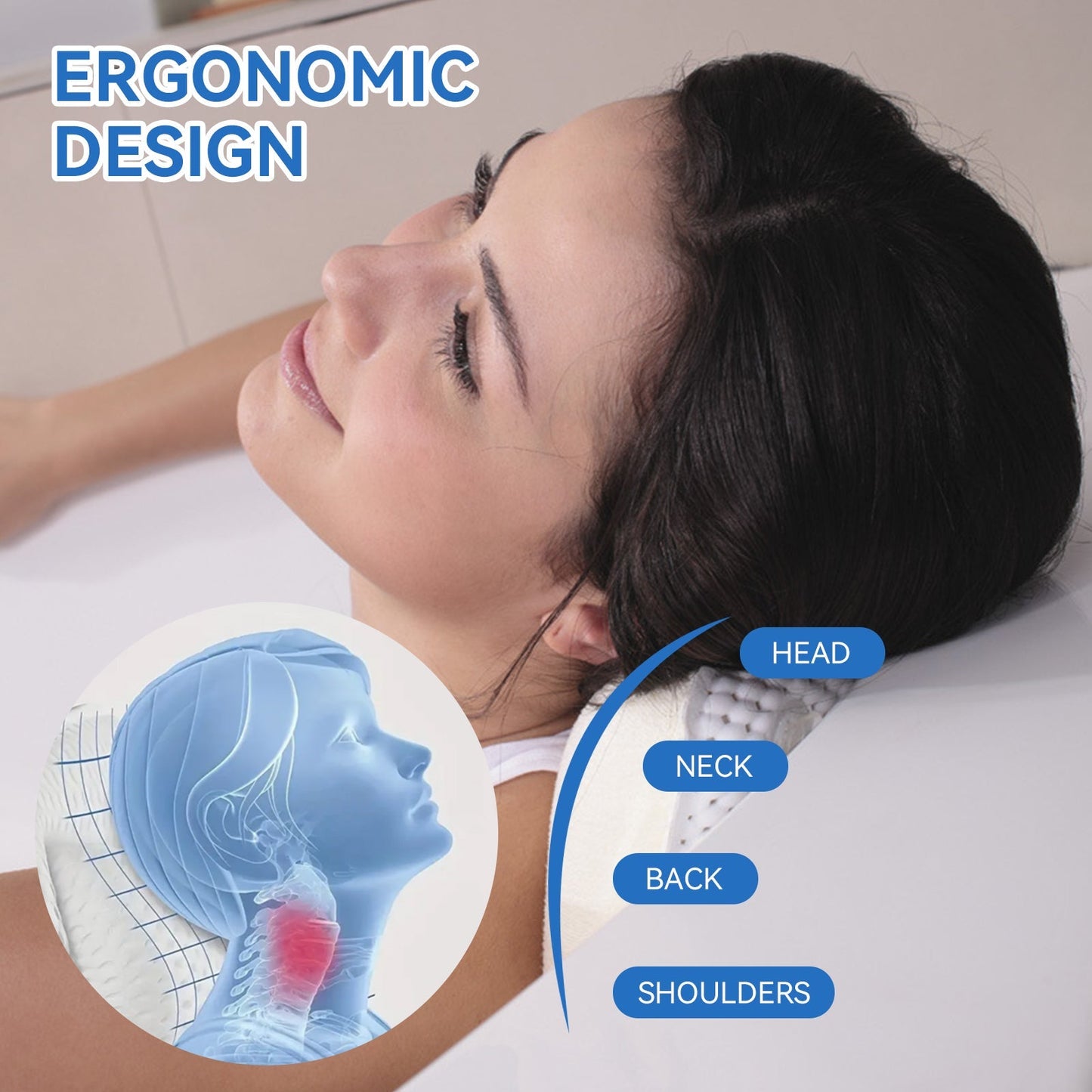 Premium Suction Cup Bath Pillow for Ultimate Relaxation