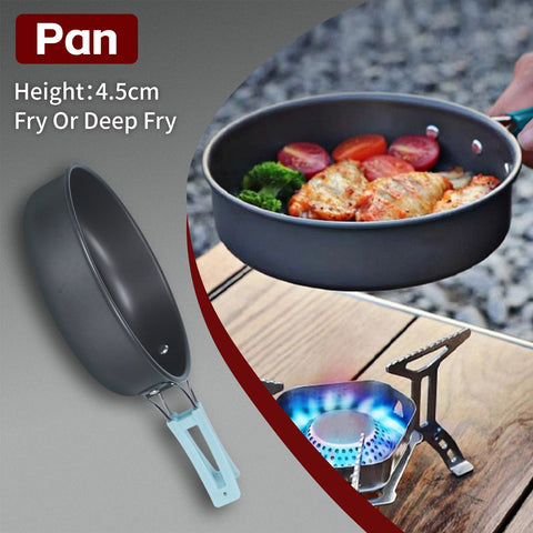 3Pcs Camping Cooking Set – Lightweight Anodised Aluminium Outdoor Cookware Kit with Heat-Resistant Handles - SuperSaverAU - view 2