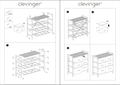 6 Drawer Bamboo Storage Chest with Fabric Drawers Bedroom Bathroom Organiser Cabinet