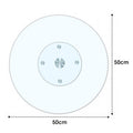 Clear Glass Lazy Susan 50cm - 360° Swivel, Durable Aluminium Base, Easy to Clean - SuperSaverAU - view 2