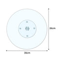 Clear Glass Lazy Susan 35cm - 360° Swivel, Durable Aluminium Base, Easy to Clean - SuperSaverAU - view 2