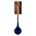 Navy Silicone Ladle with Beechwood Handle Heat Resistant Eco Friendly Kitchen Utensil