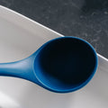 Navy Silicone Ladle with Beechwood Handle Heat Resistant Eco Friendly Kitchen Utensil