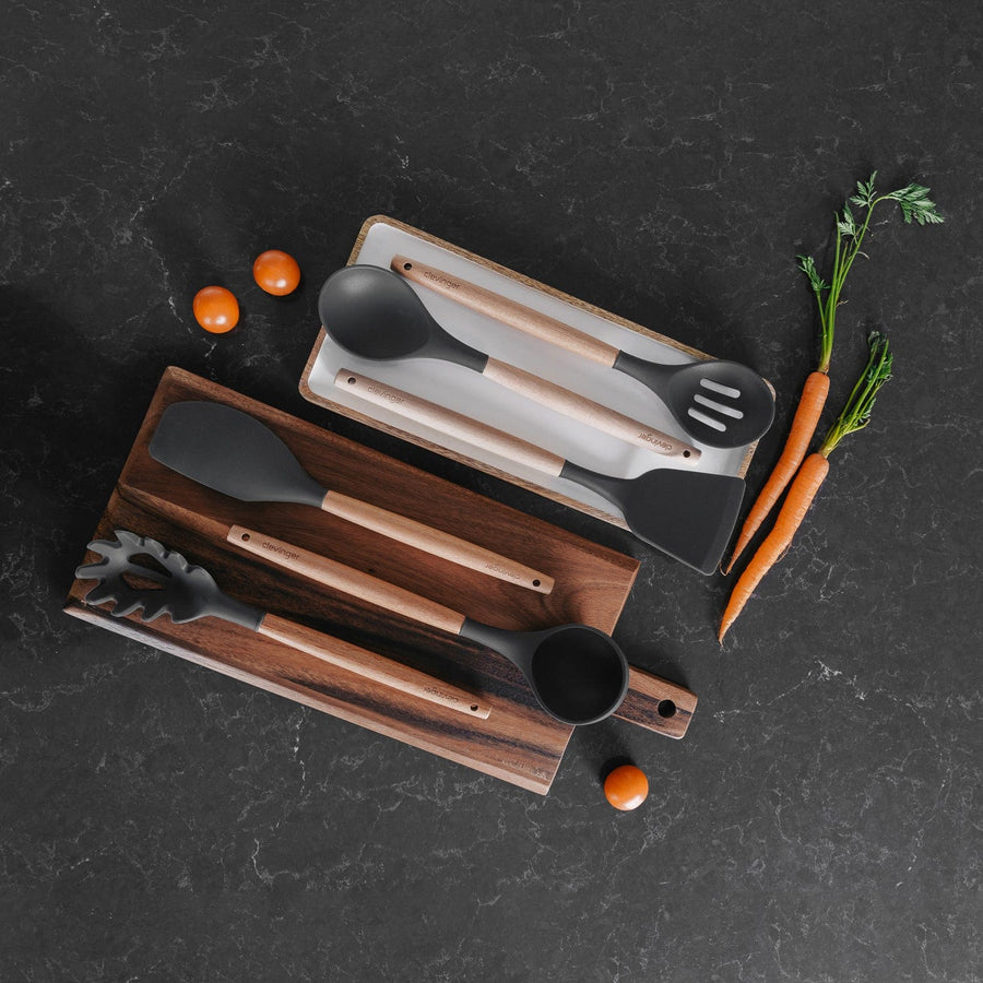 Eco-friendly Beechwood & Silicone Ladle, 31 x 7 cm, Dishwasher Safe - SuperSaverAU - view 1
