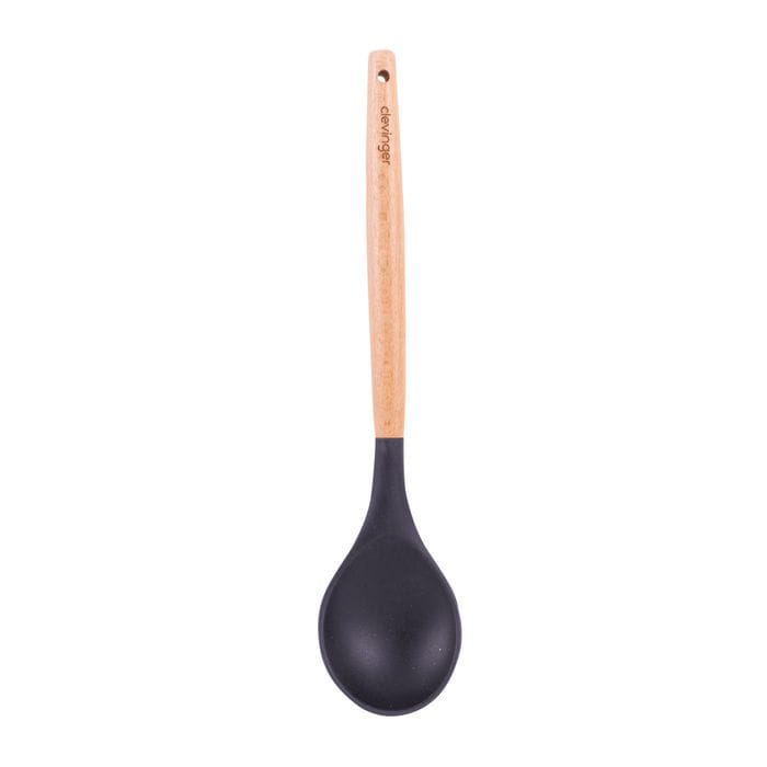 Eco-friendly Beechwood & Silicone Spoon 31 x 7 cm - Dishwasher Safe - SuperSaverAU - view 1