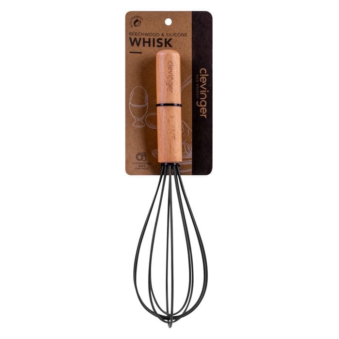 Eco-friendly Beechwood & Silicone Whisk - Heat-resistant, Dishwasher Safe - SuperSaverAU - view 1