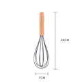 Eco-friendly Beechwood & Silicone Whisk - Heat-resistant, Dishwasher Safe - SuperSaverAU - view 2