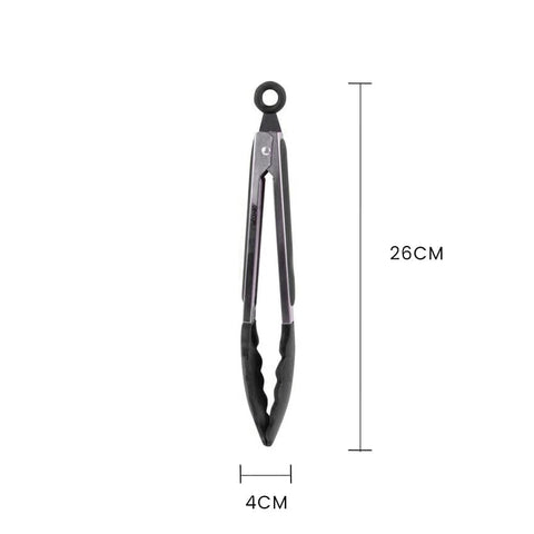 Eco-friendly Stainless Steel & Silicone Tongs 26 x 4 cm - Dishwasher Safe - SuperSaverAU - view 2