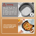 100 Pcs 20cm Round Disposable Unbleached Silicone Paper Air Fryer Liners, Heat Resistant - SuperSaverAU - view 3
