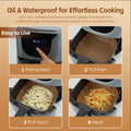 100 Pcs 16.5cm Square Disposable Unbleached Silicone Air Fryer Liners - SuperSaverAU - view 3