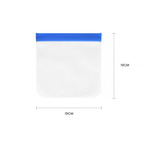 Reusable Storage Bags - 5-Pack, Food Safe, BPA Free, Leak-Proof, 19x19cm - SuperSaverAU - view 2