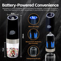 Premium Gravity Sensor Electric Salt & Pepper Grinder Set – 2 Piece