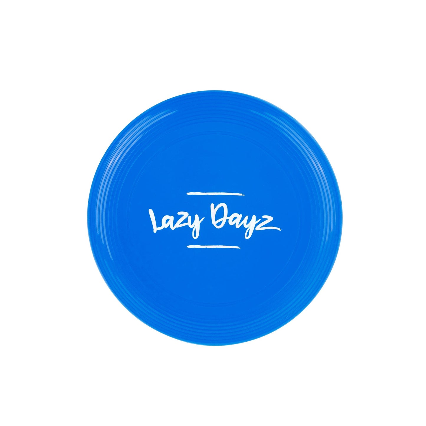 Lazy Dayz Jumbo Neon Beach Frisbee - Blue 28cm with Easy-Grip Edge
