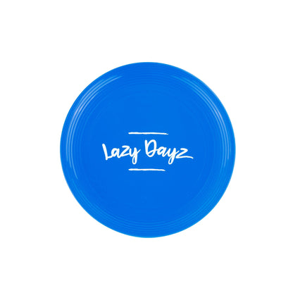 Lazy Dayz Jumbo Neon Beach Frisbee - Blue 28cm with Easy-Grip Edge