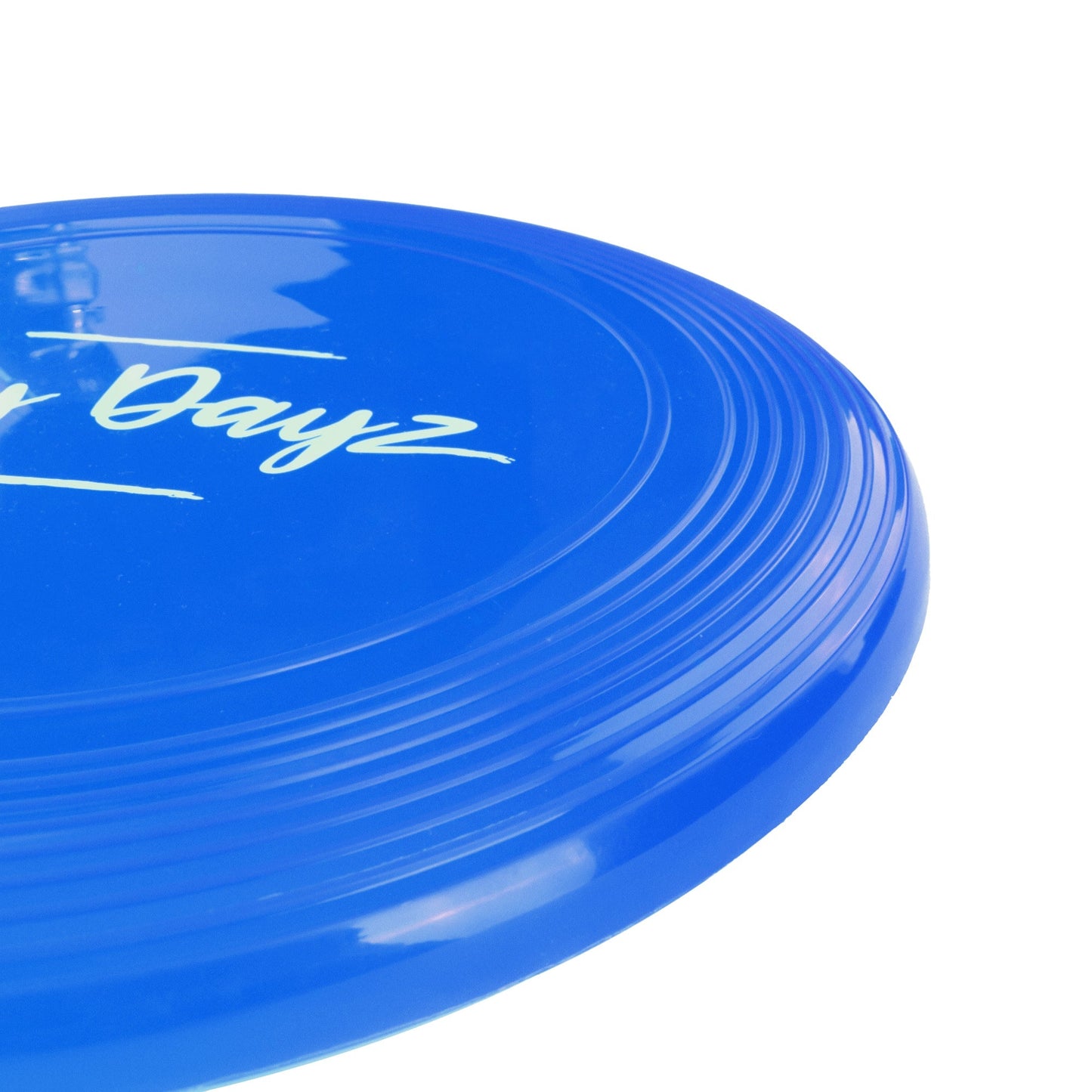 Lazy Dayz Jumbo Neon Beach Frisbee - Blue 28cm with Easy-Grip Edge