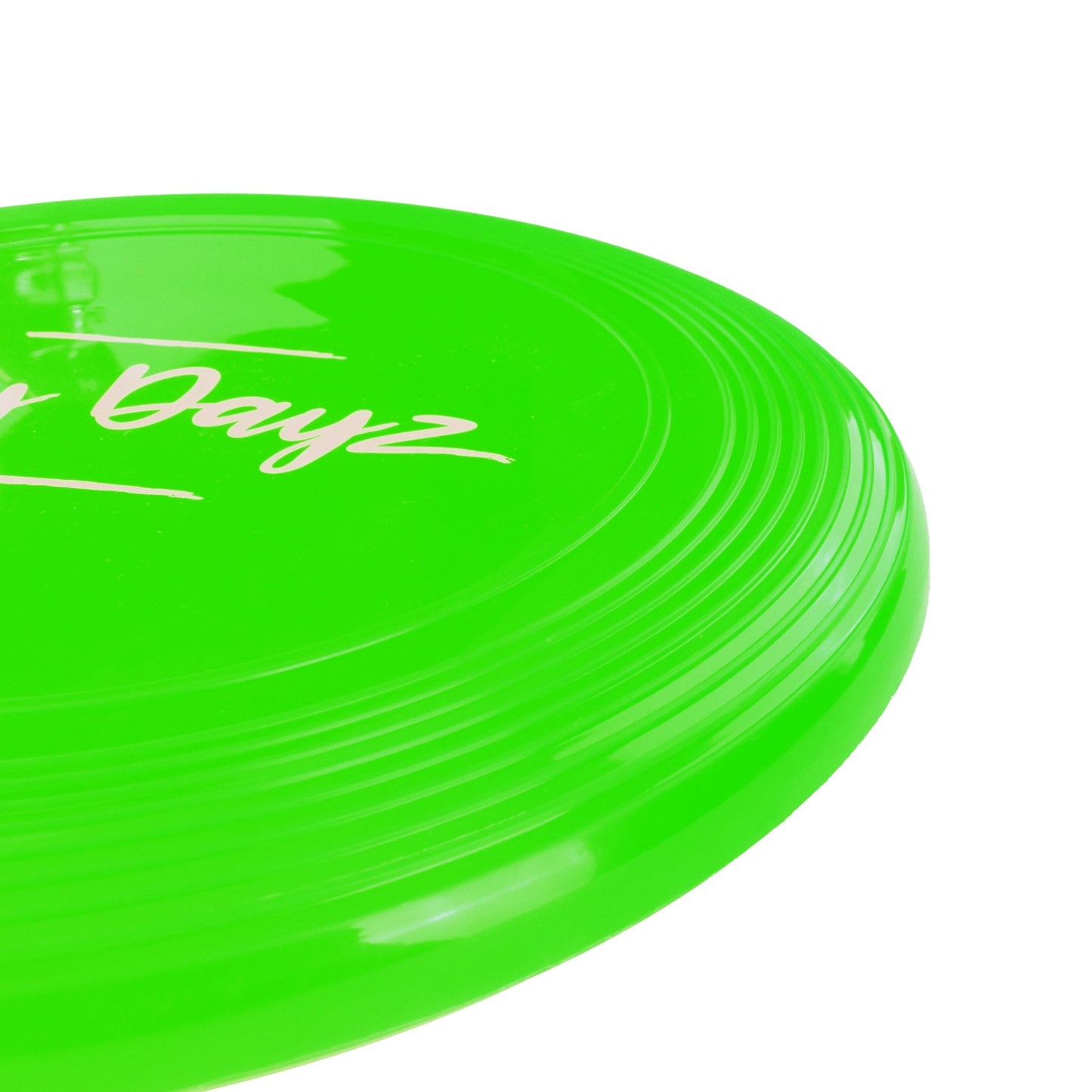 Lazy Dayz Jumbo Neon Beach Frisbee - Green 28cm with Easy-Grip Edge