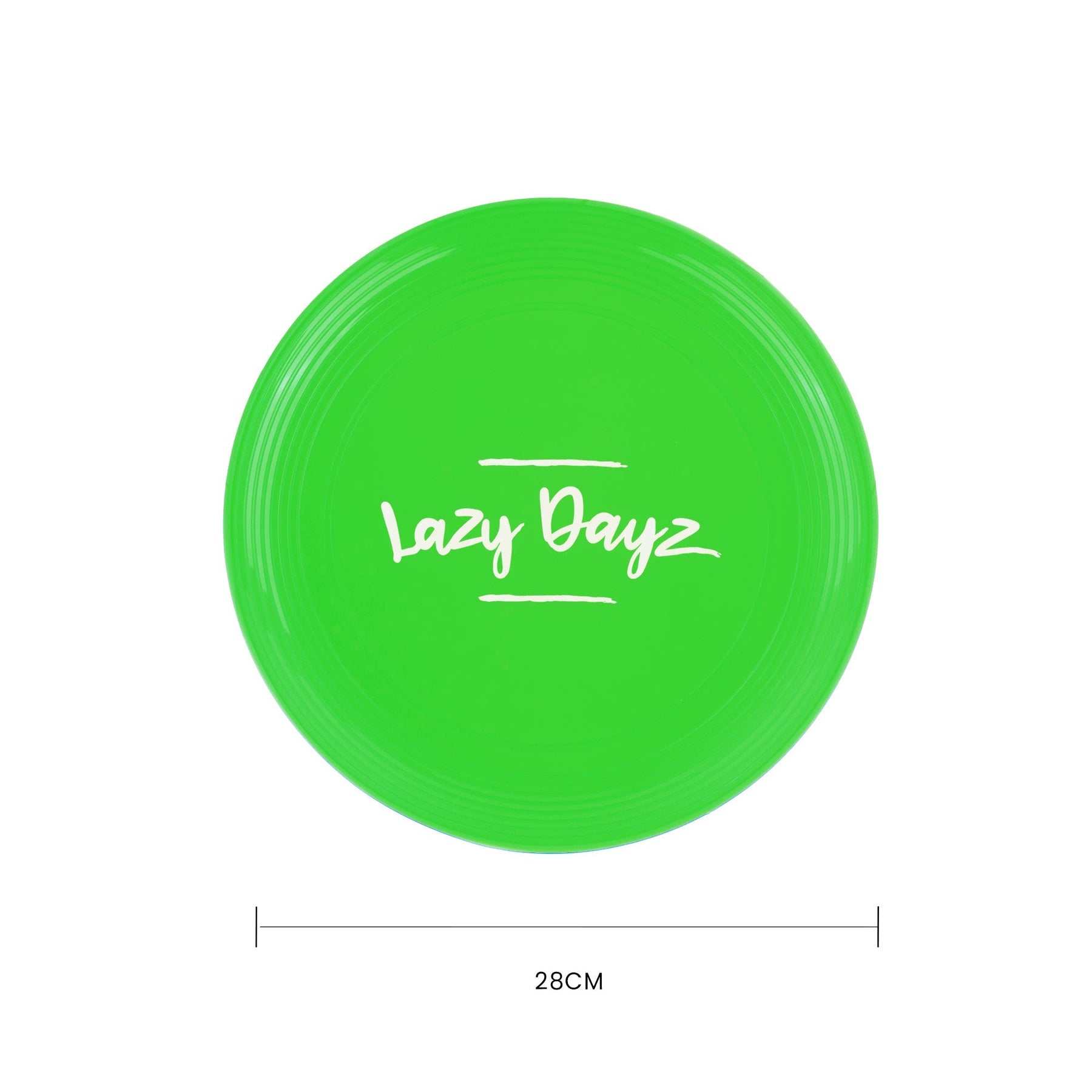 Lazy Dayz Jumbo Neon Beach Frisbee - Green 28cm with Easy-Grip Edge - SuperSaverAU - view 3
