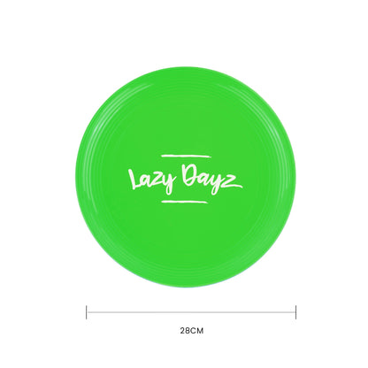 Lazy Dayz Jumbo Neon Beach Frisbee - Green 28cm with Easy-Grip Edge