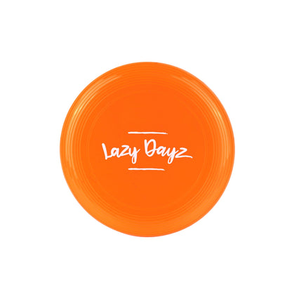 Lazy Dayz Jumbo Neon Beach Frisbee - Orange 28cm with Easy-Grip Edge