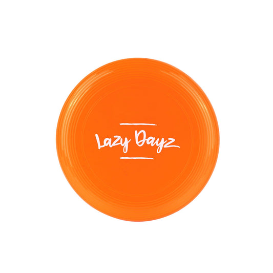 Lazy Dayz Jumbo Neon Beach Frisbee - Orange 28cm with Easy-Grip Edge