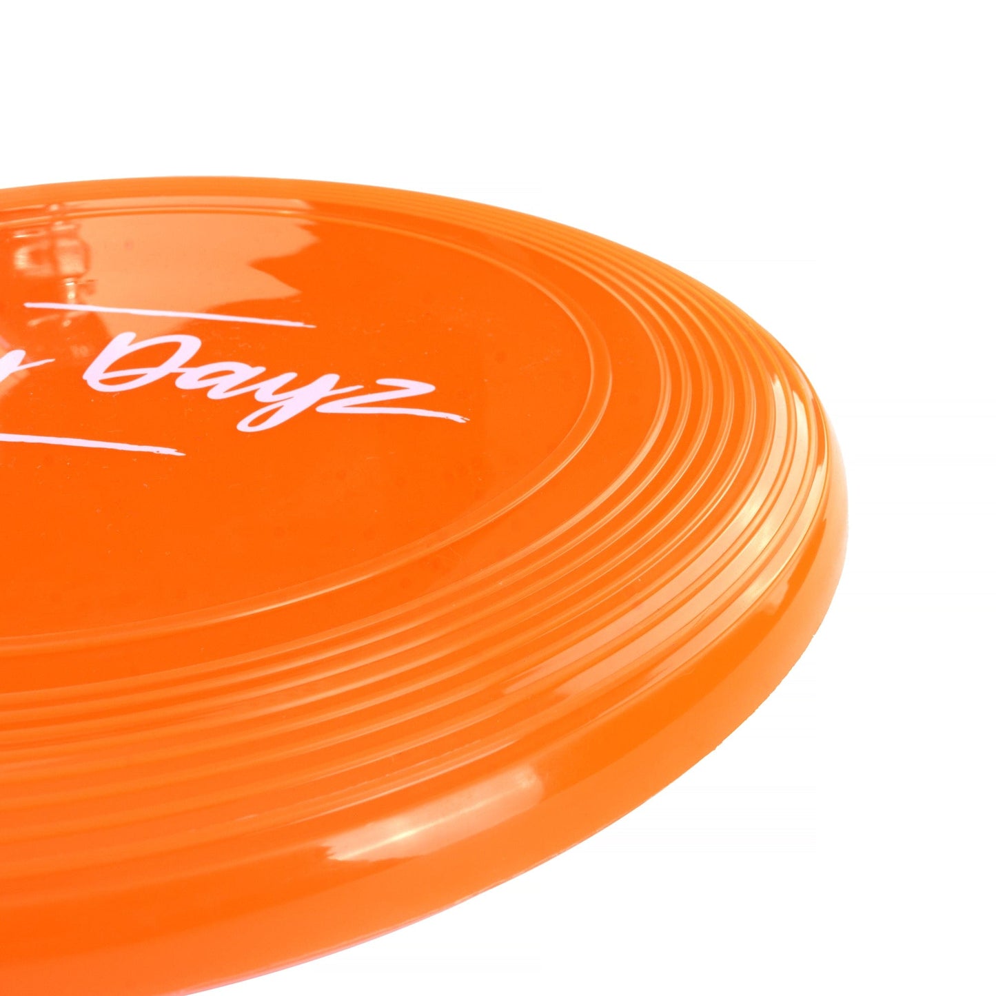 Lazy Dayz Jumbo Neon Beach Frisbee - Orange 28cm with Easy-Grip Edge