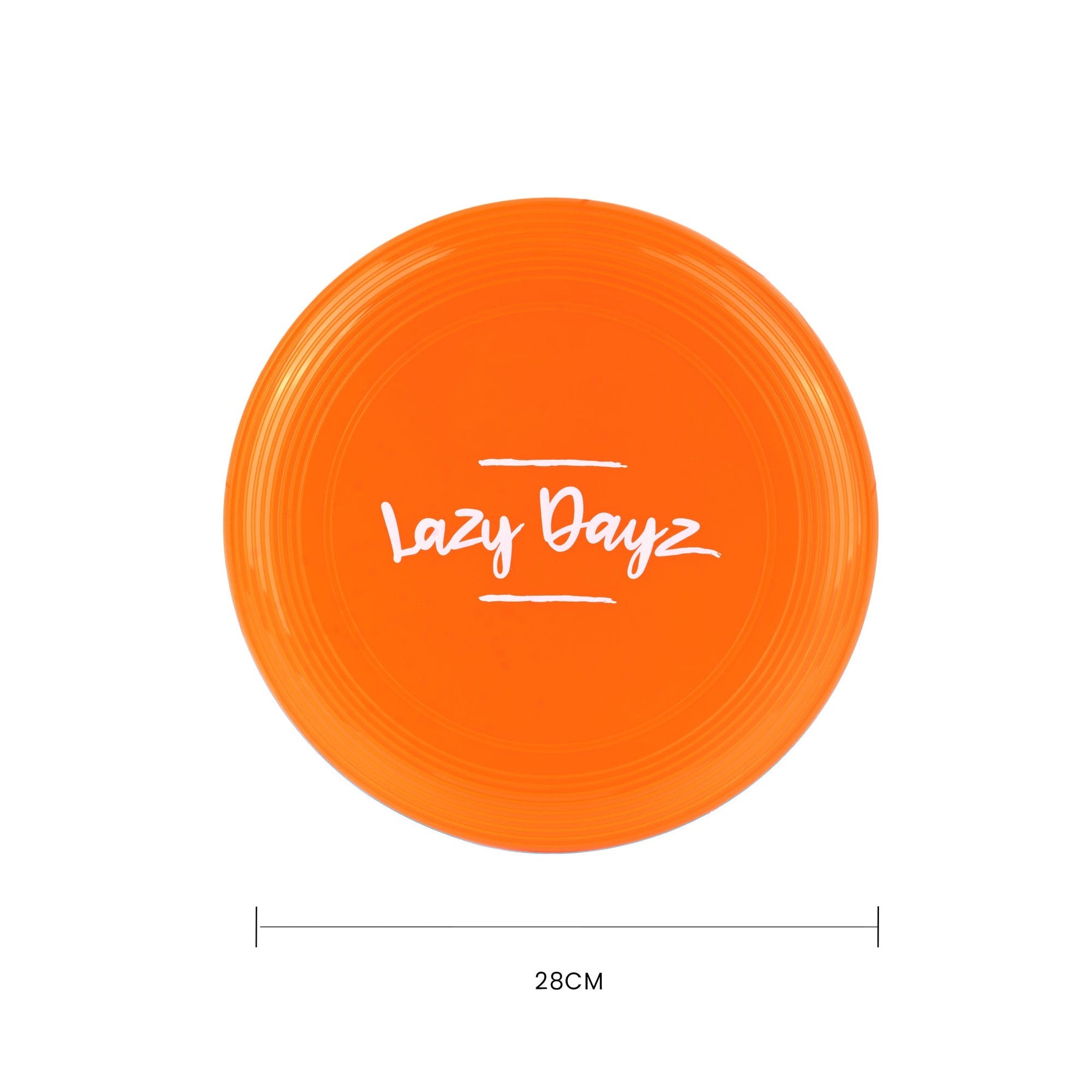 Lazy Dayz Jumbo Neon Beach Frisbee - Orange 28cm with Easy-Grip Edge - SuperSaverAU - view 3