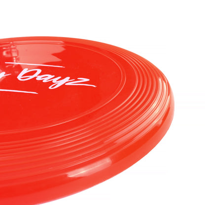 Lazy Dayz Jumbo Neon Beach Frisbee - Red 28cm with Easy-Grip Edge