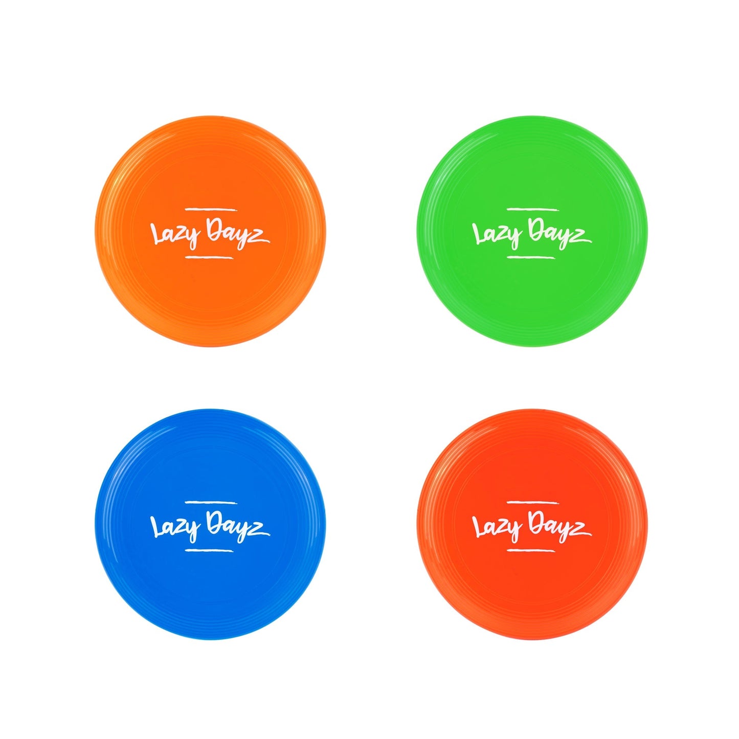 Lazy Dayz Jumbo Neon Beach Frisbee - Red 28cm with Easy-Grip Edge