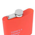Lazy Dayz 175ml Stainless Steel Hip Flask with Funny Quotes - Peach - SuperSaverAU - view 1