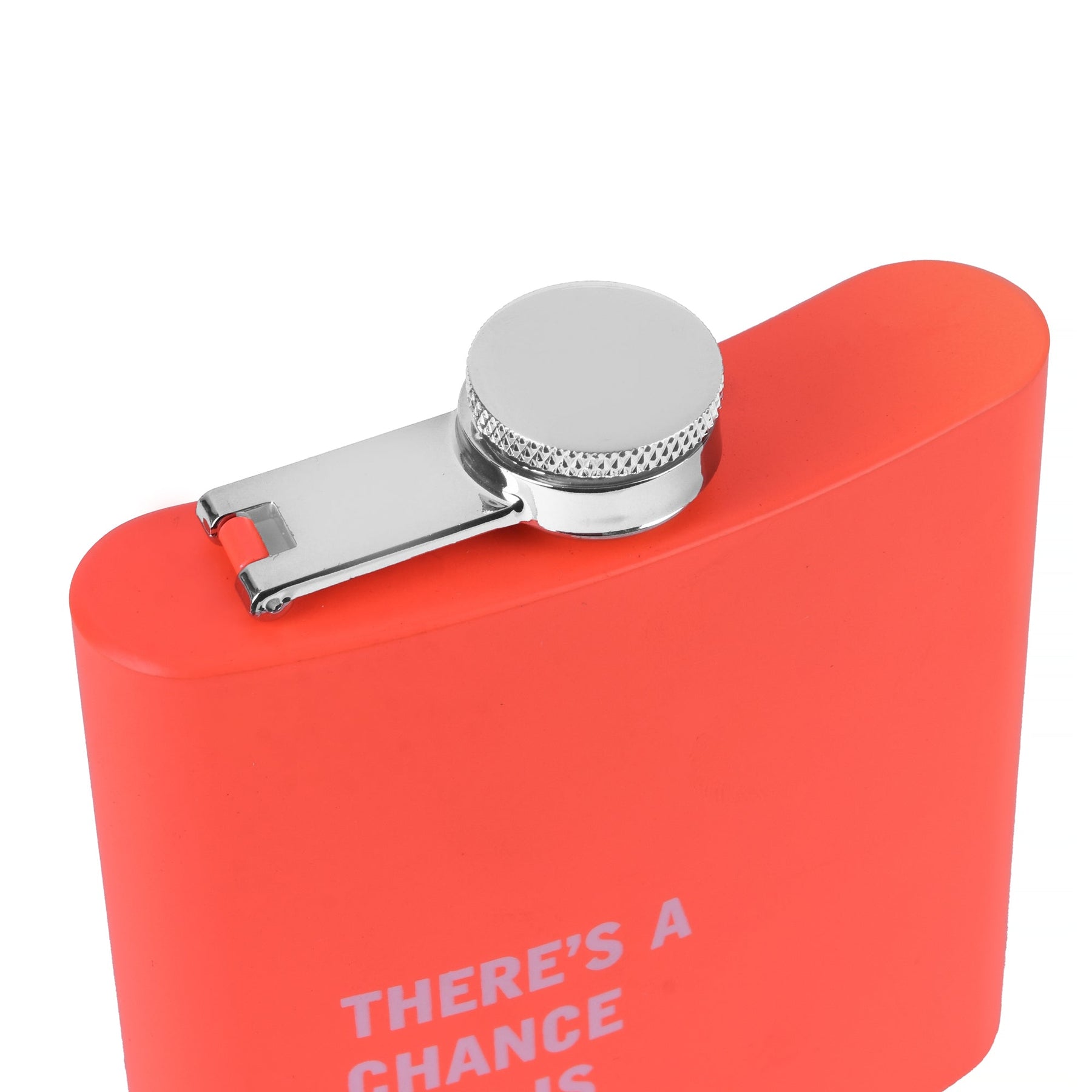 Lazy Dayz 175ml Stainless Steel Hip Flask with Funny Quotes - Peach - SuperSaverAU - view 1