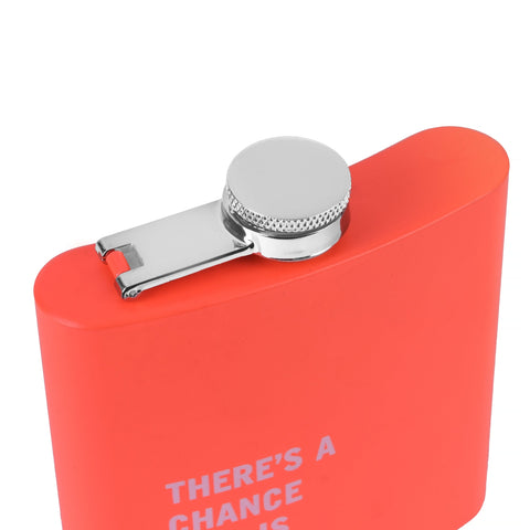 Lazy Dayz 175ml Stainless Steel Hip Flask with Funny Quotes - Peach - SuperSaverAU - view 1