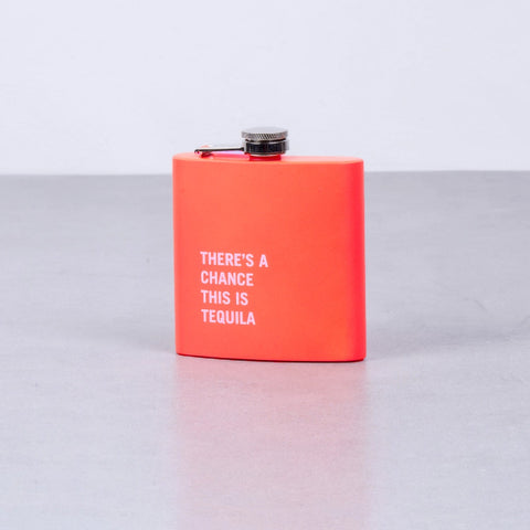 Lazy Dayz 175ml Stainless Steel Hip Flask with Funny Quotes - Peach - SuperSaverAU - view 2