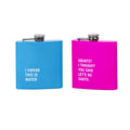 Premium Stainless Steel Hip Flasks – 175ml 2 Pack with Funny Quotes