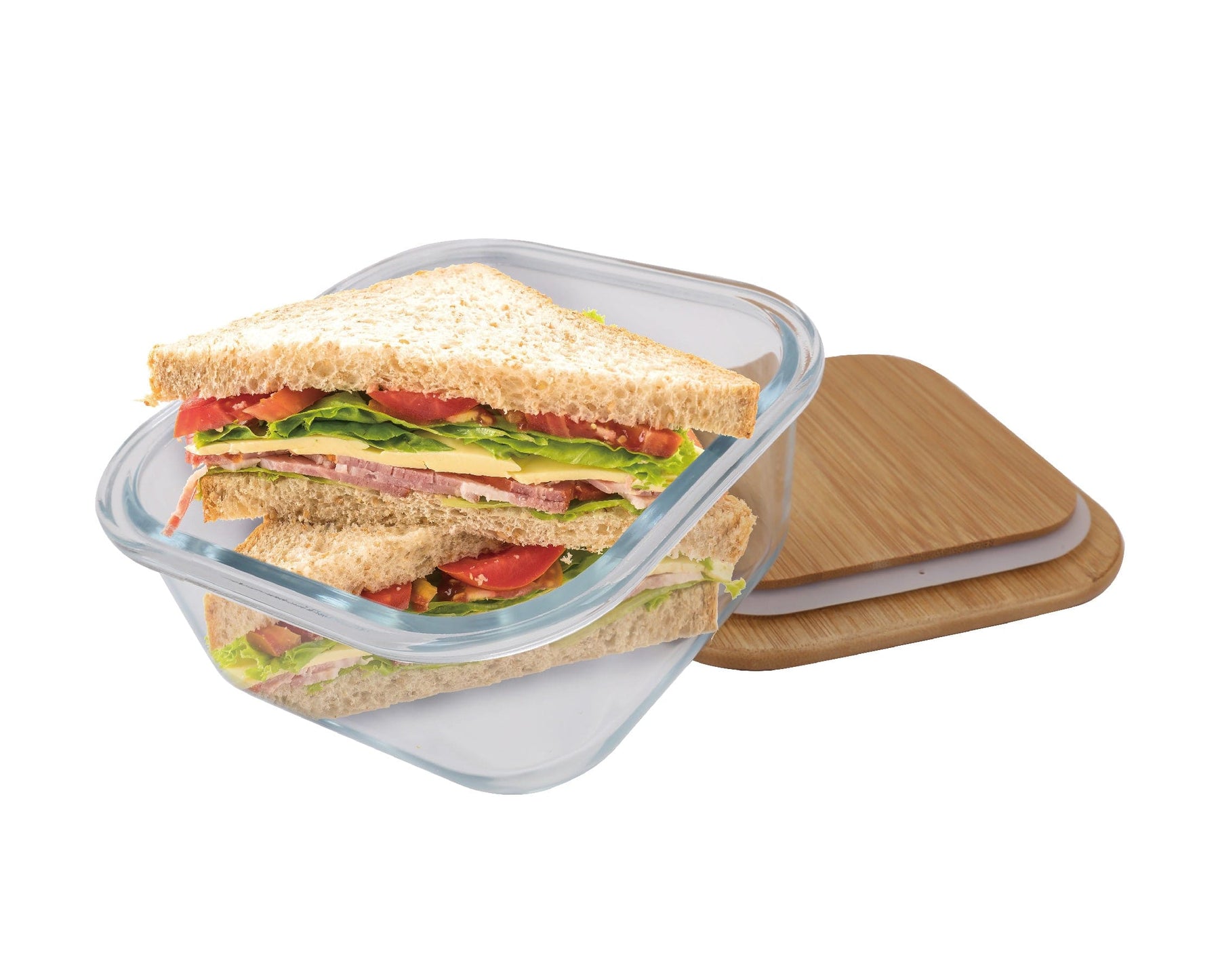 Premium Bamboo Lid Glass Food Containers – 700-800ml 6 Pack
